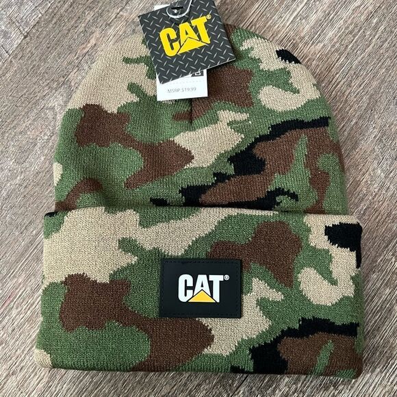 Caterpillar CAT Label Cuff Beanie- Camo - Picture 1 of 2